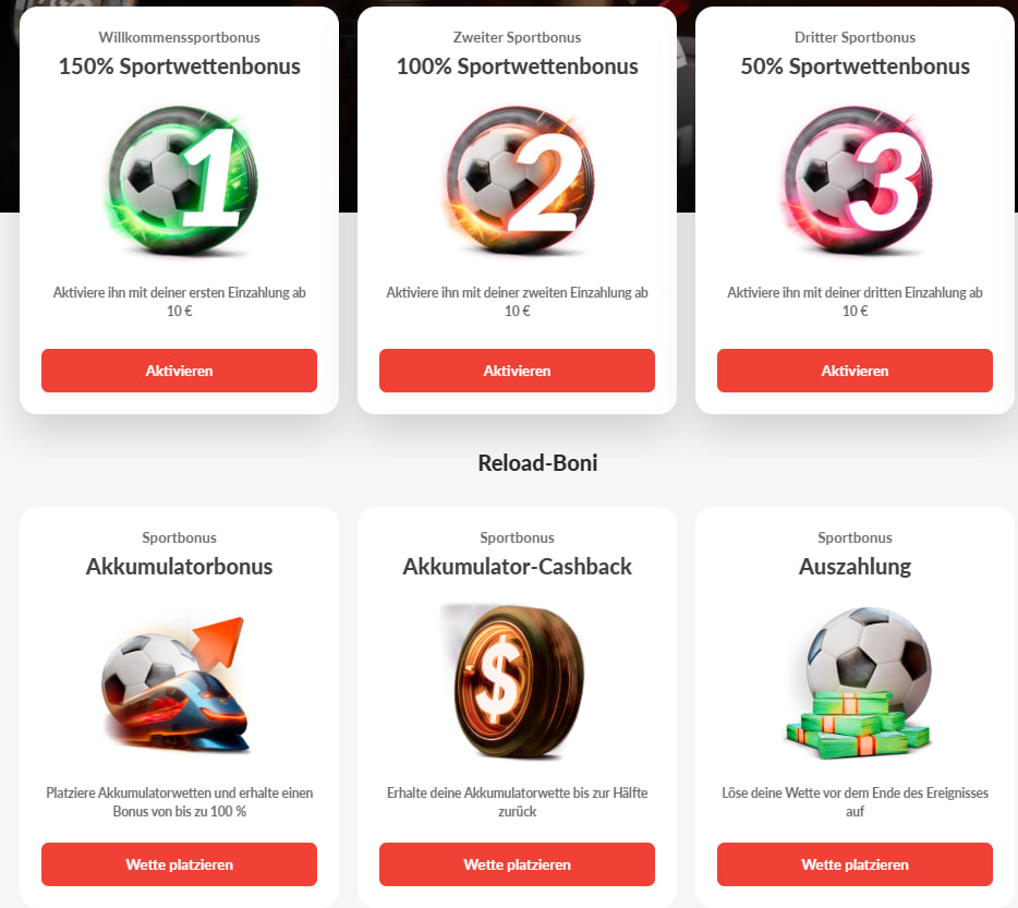 Bonusangebote im Detail